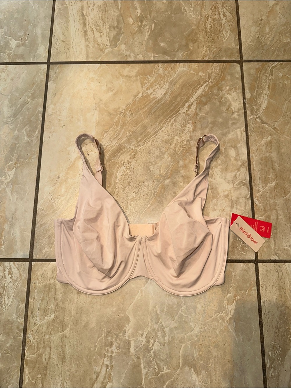 NWT Rose Dust ThirdLove Smoothing Full Coverage Bra Size 34H
